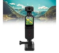 POENVFPO 5K Pocket Camera with Face Detection, Rotating Lens, Touch Screen, External Microphone, Remote Control, for Travel and Daily Vlogging