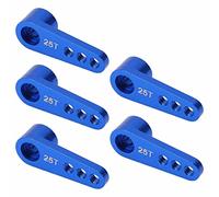 POENVFPO 5Pcs Aluminum Alloy Servo Horns, Durable Anodized Steering Servo Arms with Lightweight Design, for 02073 996R MG946R E9001