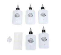 POENVFPO 5Pcs Small Oil Dispenser Bottles, 4oz Leak Proof Squeeze Bottles with Twist Top Cap, for Camping Kitchen BBQ Picnic Oil Soy Sauce Vinegar