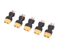 POENVFPO 5XT60 to T Plug Connector Set of 5 Pieces, Multiple Adapters for Different Applications, Convert T Plugs to Xt60 on ESC and, Durable Construction, Secure Connection, Easy