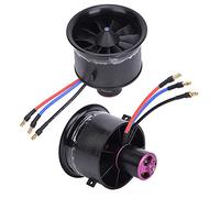 POENVFPO 64mm 11 Blade EDF Fan Propeller with Brushless Motor, Composite Injection Molding, Lightweight Power System, Perfect Balance for RC Model Aircraft Accessories (KV3900 3S)
