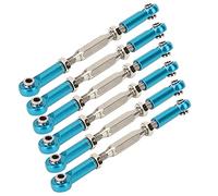 POENVFPO 6pcs 81mm Adjustable Aluminum Servo Links Tie Rod Set, with 5 Color Options, for EPX HSP ZD Racing HPI Truck Buggy Truggy RC 1 10 Upgrade Parts (Blue)