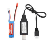 POENVFPO 7.4V 400mAh RC Lithium Battery, JST Output Plug 20C Discharge Rate, with Charger, for 1:28 K969 K989 284161 284131 284010 RC Cars
