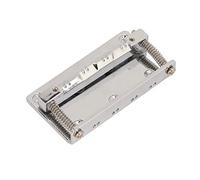 POENVFPO 8-String Metal Mandolin Bridge, Adjustable Height Silver Saddle Bridge Plate with Installation Hardware, Professional Musical Instrument Replacement Part