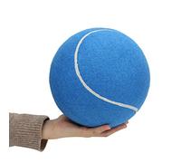 POENVFPO 8Inch Inflatable Rubber Tennis Ball, Soft Safe Non Pet Toy with Net for Playing and Display, Blue (Blue)