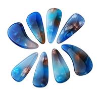 POENVFPO 8Pcs Gu Zheng Finger Picks, Elastic Professional Gu Zheng Nail Covers, Silicone Polymer Material (Tides Color)