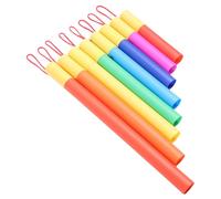 POENVFPO 8Pcs Musical Sound Tube Set, Interactive Educational Percussion Instrument with 8 Different Sized Tubes for Kids Classroom Camp Learning Center