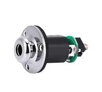 POENVFPO Acoustic Guitar Endpin Jack with 2.5mm Input and 6.35mm Output | Copper Chrome Plating, Stable Signal, Low Loss, 2.5mm Bridge Piezo Pickup Input, 6.35mm Output Jack, for Acoustic Guitar