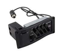 POENVFPO Acoustic Guitar Pickup with Balancing EQ, 4 Sliding Buttons for Folk Classical Guitar, Battery Indicator Light, Suction Cup, Strap, Screws