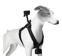 POENVFPO Action Camera Dog Harness, Adjustable Nylon Vest with Chest & Back Mount Pet Camera Harness for Small to Large Dogs 18-77 Lbs