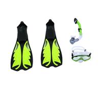 POENVFPO Adult Snorkeling Set, Professional Snorkel Gear with Comfortable Leak Proof Mask and Adjustable Fins for Underwater Exploration and Swimming (L)