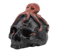 POENVFPO Aztec Death Whistles, Resin High Decibel Scream Skull Whistle Fun Prank Tool Gag Toy for Halloween & April 1st Surprises (Red)