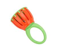 POENVFPO Baby Cage Bell Rattle, Music Toy with Oval Handle Design for Early Education, Safe Plastic Metal Multicolor Percussion Instrument