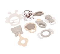 POENVFPO Baby Rattles Teething Toys, Sensory Development Grasping Shaker Set for Newborn Infant, with Soft Teething Stick, Lightweight Design for Home or On-The-Go