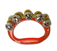 POENVFPO Band Wrist Bell, Plastic Handbells for Kids with Crisp Sound, Musical Percussion Instrument for Early Education, Parent Child Interaction and Sociability (Red)