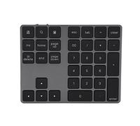 POENVFPO Black 34-Key Wireless Bluetooth Numeric Keypad for Laptop, Compact Mini Numpad for Efficient Data Entry