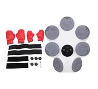 POENVFPO Bluetooth Boxing Machine, Wall Mount Punching Trainer with LED Light Sound Feedback & 9 Speeds for Home Gym (Black)