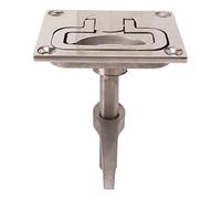 POENVFPO Boat Flush Pull Latch 316 Stainless Steel Marine Cam Latch 2.64 X 3.11 in Wide Finger Grip Secure Closure for Yacht Ship Floor Door Cabinet