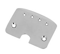 POENVFPO Brass Guitar Tailpiece, Silver Musical Instrument Accessory for 4 String Cigar Box Guitars, with Pre Drilled Holes and Mounting Screws