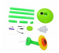 POENVFPO Bubble Machine Remote Control Sunflower Bubble Maker with Music and Lights Plastic Adjustable Height 19 X 119cm for Kids Outdoor Camping Garden Play