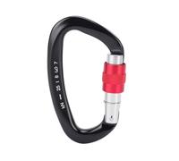 POENVFPO Buckle, 7075 Aluminum Alloy High Strength 25kN with Anti Slip Nut and One Hand Operation, for Mountaineering Rock Rescue and High Altitude Work (Black)