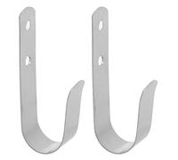 POENVFPO Bunk Bed Ladder Hook, 304 Stainless Steel J Hook Bracket, Polished Surface, Wall Mount Storage Hanger Holds Up to 1.5 Inch Poles for RV Boat Yacht Garage Dorm