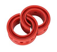 POENVFPO Car Shock Buffer SEBS Shock Buffer Spring Type E 122mm Red Pair Reduces Vibration Absorbs Suspension Noise Helps Raise Chassis for Daily Driving and Auto Maintenance (E)