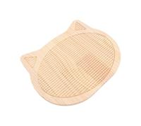 POENVFPO Cat Scratching Board Solid Wood Low Dust Design for Indoor Cats | Natural Wood Texture, 13.78×11.42 Inch, Protects Sofa From Scratches, Reduces Dust Spread