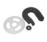 POENVFPO Chain Sprocket Kit,Complete Front and Rear Replacement Sprocket Chain Set for Modified Karts ATVs Mini Motorcycles Off Road Racing Enthusiasts