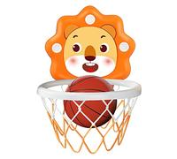 POENVFPO Children Hanging Basketball Board Punch Free Folding Indoor Sports Basketball Hoop for Kids Kindergarten Toys (Orange)
