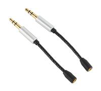 POENVFPO Compact Mmcx Female At 3.5 Mm Male Adapter Cable for the Bowl Helmet and Playback 2 Pack