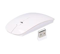 POENVFPO Contribution of 2.4 G Wireless Mouse with Intelligent Mini-receiver, Sustainable ABS Material, Fluid Operation (White)