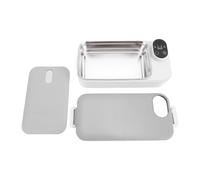 POENVFPO Cordless Heated Lunch Box 900ml 304 Stainless Steel with Digital | 7200mAh Battery Powered for Cord Free Use, Removable Inner Container, Leakproof Double Lid for Office Travel