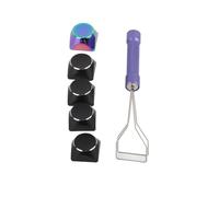 POENVFPO Decorative Special Touch Metal Keys for Mechanical Keyboard, Long Useful Life, Package with 5 Aluminum Alloy Key Tapas (Black)
