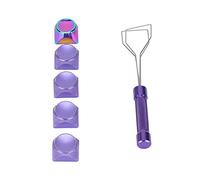 POENVFPO Decorative Special Touch Metal Keys for Mechanical Keyboard, Long Useful Life, Package with 5 Aluminum Alloy Key Tapas (Purple)