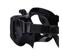 POENVFPO Diving Face Shield with Flexible Silicone for Adult, Wide Lens View for Swimming, Tempered Glass Lens Diving Face Shield for Underwater Exploration (Black)