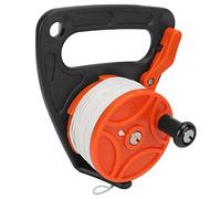POENVFPO Diving Reels, Scuba Dive Reel with 46m Nylon Wire and Rigid PC Material, for Cave Diving Exile Snorkeling Water Sports (Orange Wheel)