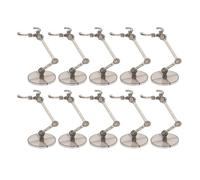 POENVFPO Doll Stand Base, 10 Pieces Action Figure Stand Display Holders for 6 Inch Modes Plastic Support Frame for Human Shaped Doll Series (Translucent Black)