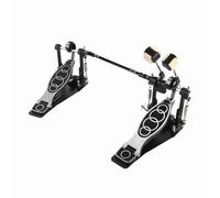 POENVFPO Double Drum Pedal, Zinc Aluminum Professional Drum Foot Kick, Double Chain System, Stable Powerful Operating (Pedal)