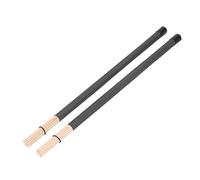 POENVFPO Drum Brush, Bamboo Handle for Easy Percussion and Excellent Sound, Lightweight Compact Design, with Portable Storage Bag, for Drum Kit Jazz Enthusiasts Beginners Band Members (Black)
