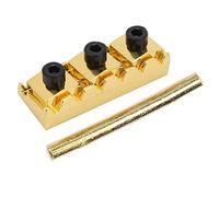 POENVFPO Electric Guitar String Lock Gold Zinc Alloy Locking Nut 42mm Tremolo Bridge Kit with Screws Hex Wrench and Press Rod for Floyd Rose Repairs