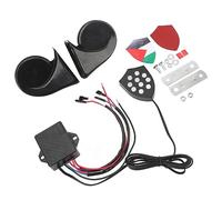 POENVFPO Electronic Horn System, ABS Metal Car Emergency Siren Horn, 12V 150dB Remote Control Electronic, Multi Tone Alert for Sedan Truck SUV Drivers in Traffic