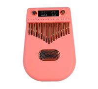 POENVFPO Electronic Smart Kalimba, 17 Keys Thumb Piano with Multiple Modes Piano Acoustic Guitar Electric Guitar, Rechargeable Battery Engraved Notes, Portable Musical Instrument (Pink)