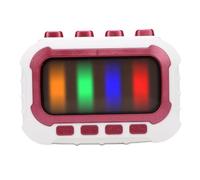 POENVFPO Fingertip Rhythm Game Machine with LED Lights, Educational Portable Handheld Game Machine, 4 Modes 4 Difficulty Levels for Hand Eye Coordination, White