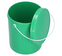 POENVFPO Fishing Bait Bucket with Breathable Earthworm Container and | Plastic Portable Tackle Box, Live Bait Holder for River or Pond, Lightweight Durable Green Design