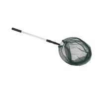 POENVFPO Fishing Landing Net, Aluminum Alloy Telescoping Handle with Foldable Rubber Mesh, 14.6in Net Diameter, Catch and Release for Freshwater Saltwater Pond Pier Fishing (2.1M)