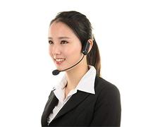 POENVFPO FM Wireless Headset Microphone Portable Handsfree for Teaching Lectures and Meetings - Lightweight Plastic Design, 100g, Includes Charging Cable (Black)