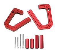 POENVFPO Front Grab Handle Aluminum Alloy Front Grip Handle Bolt On Replacement for JK 2007 to 2018 Finger Groove Design for Off Road Entry and Passenger Support (Red)