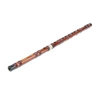 POENVFPO GKey Traditional Bamboo Flute with Brass Connector, 5 Years Dry Bitter Bamboo, Storage Box for Beginners, Professional Performance