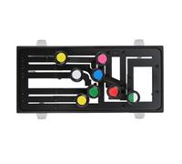 POENVFPO Guitar Chord Learning System, ABS Material, 6-Chord Trainer with One-Key Design, Transparent Teaching Aid for Guitar and Ukulele Beginners (Black)